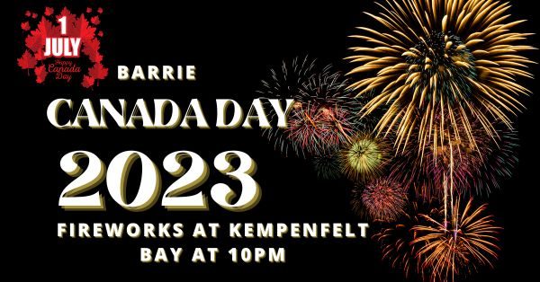 Canada Day 2023 fireworks in Barrie.